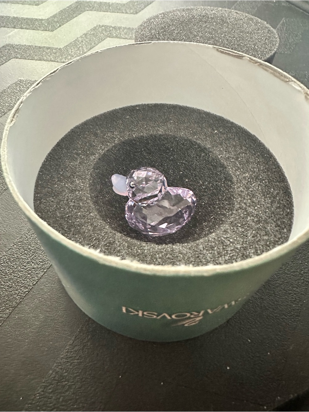 Swarovski Crystal Duck Figurine in Light Purple - Picture 9 of 12